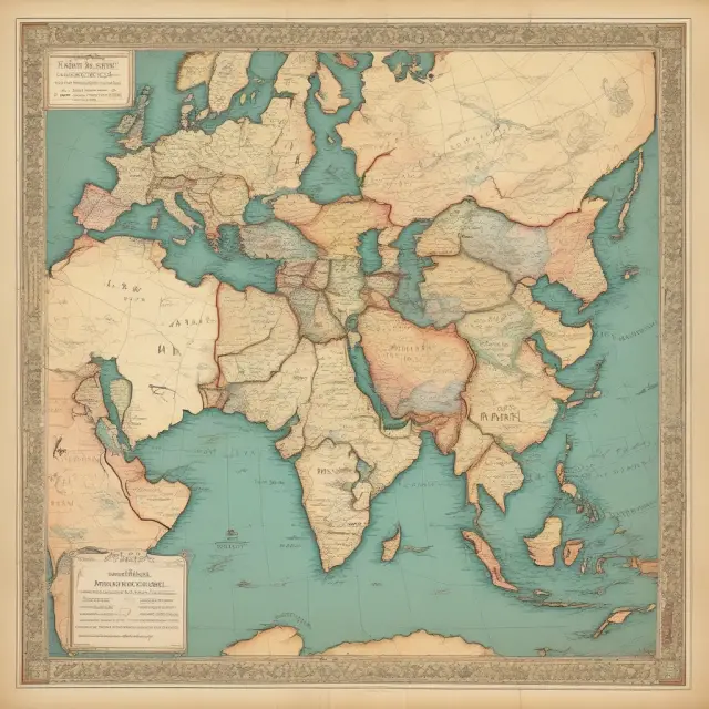 An ancient map depicting Aramco, PetroChina, and National Iranian Oil Company, symbolizing the MENA region