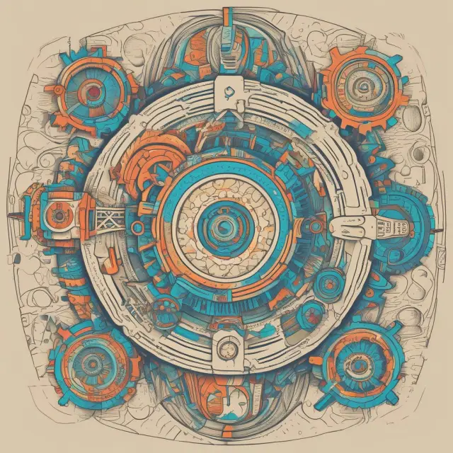 Interconnected gears symbolizing various service industries within the middle market.