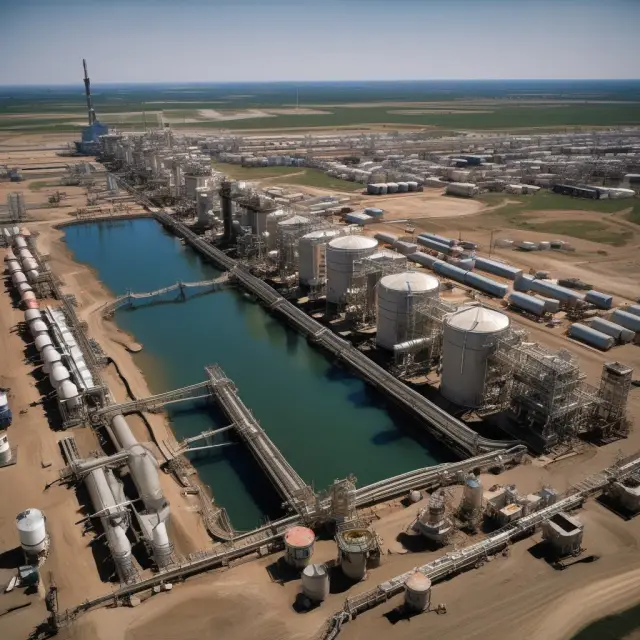 Majors like Magellan and Hess, illustrated as strong titans, guiding oil from wellheads to refineries
