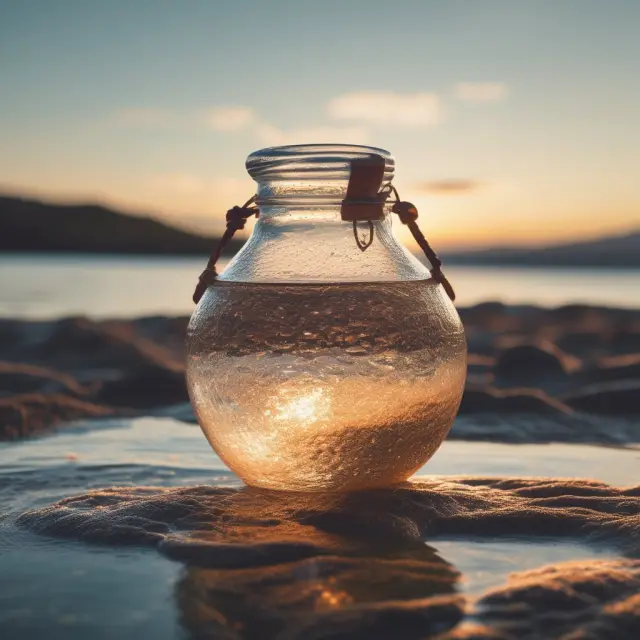 Amphora pouring transparent water into clear lake - Transparency in MiFID II