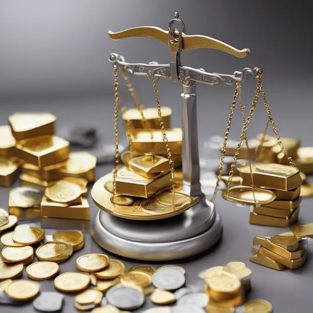 Gold and silver scales representing the costs of MiFID II compliance against pre-regulation business models.