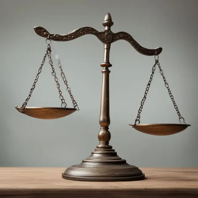 Scales weighing property values and government services, mill rate determination