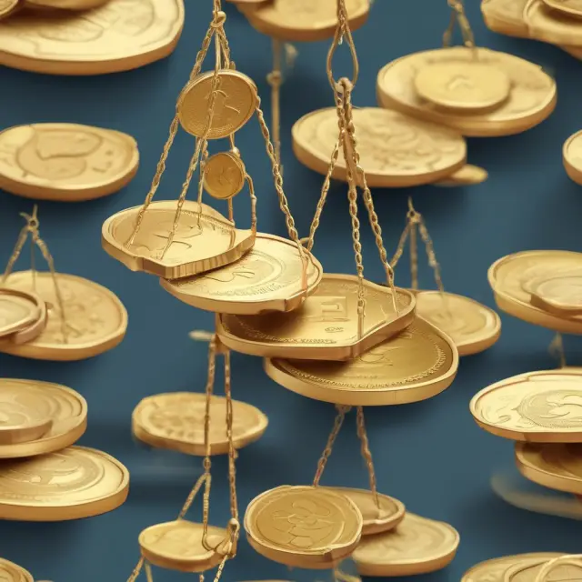 Golden scales balancing property assessments against mill rate columns