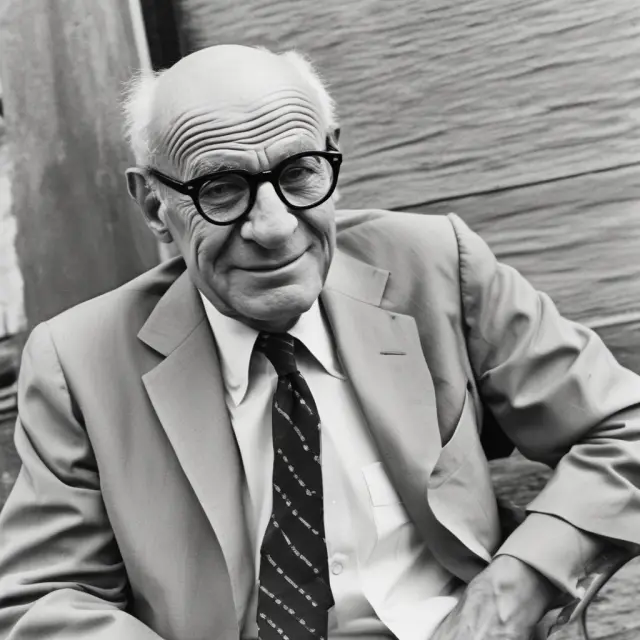 An image of Milton Friedman standing on the shore, controlling a monetary tide that influences a harbor filled with Keynesian economists.