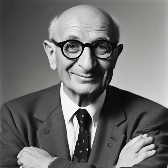 A young Milton Friedman, born to immigrants, studying at Rutgers University. He later becomes a Nobel laureate economist and founder of the Chicago School of Economics.