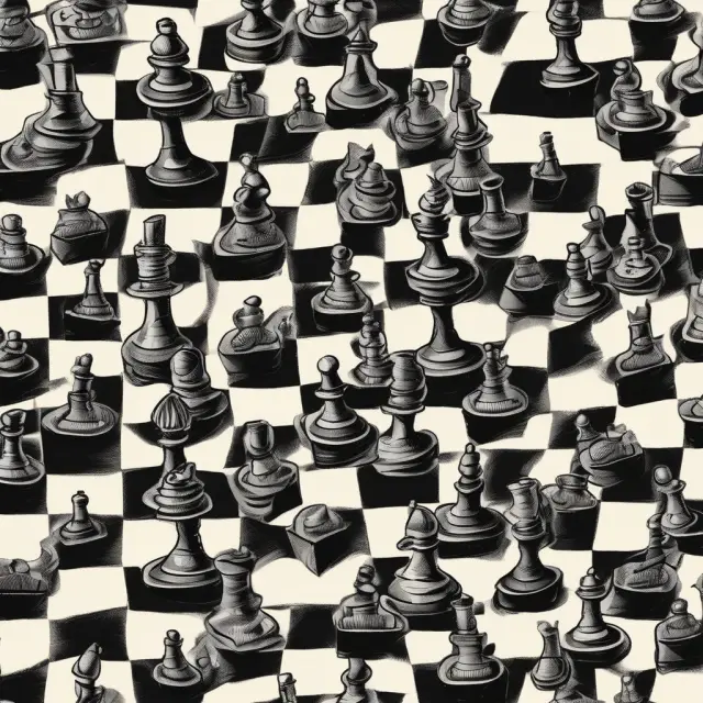 Lessee and lessor engaging in a chess match to calculate minimum lease payments. Executory costs represented by pawns, guarantees as rooks, non-renewal payments as kings.