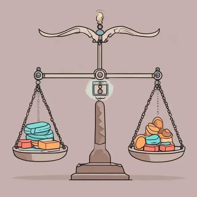 Scale comparing transactions against interest charges in a revolving credit account statement