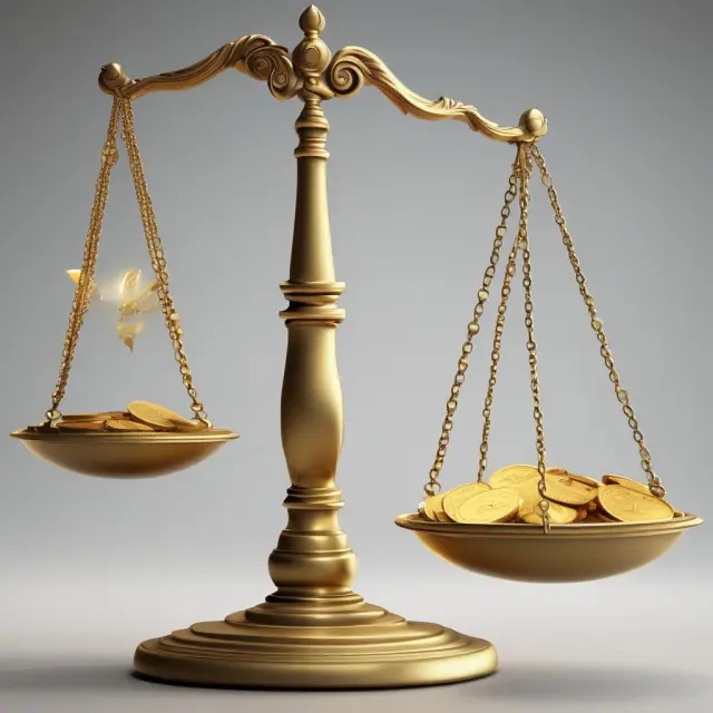 Two scales representing federal and state minimum wages with gold coins signifying hourly rates. Balancing the scales represents compliance with the higher requirement.