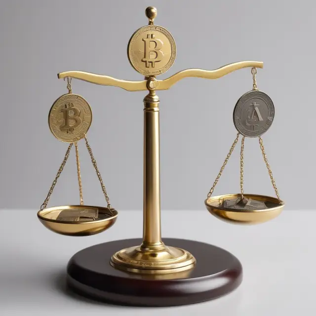 Balance scale comparing US GAAP and IFRS reporting methods for minority interests in equity.