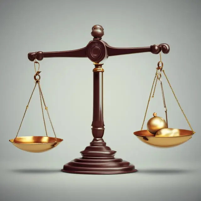 An image showing an imbalanced scale with one side holding a heavier weight, representing the concept of misrepresentation in transactions