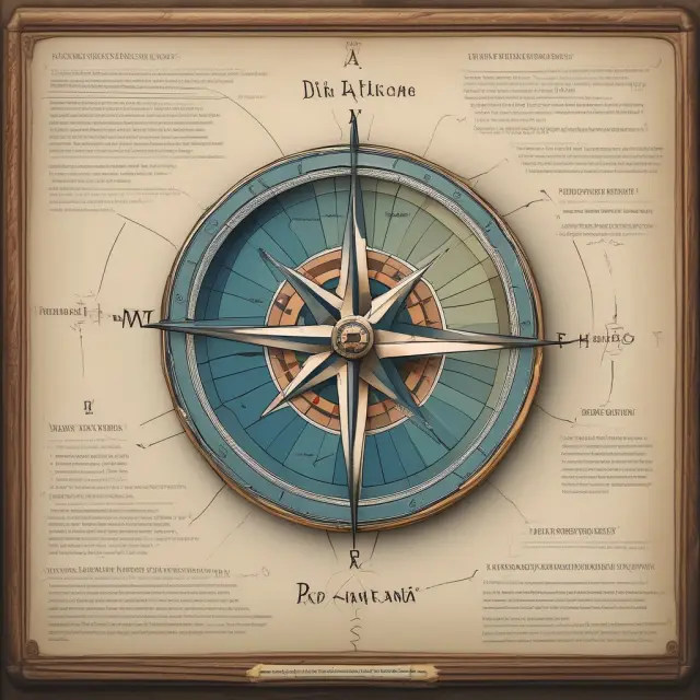 Three investment firms - Vanguard, BlackRock, and Bridgewater Associates - represented as navigational aids, demonstrating the guiding role of their mission statements for institutional investors
