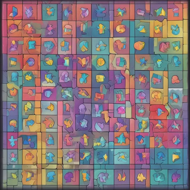 An MLP mosaic tile puzzle represents balanced tax-efficient income streams in various shades, appealing to investors seeking stability and growth.