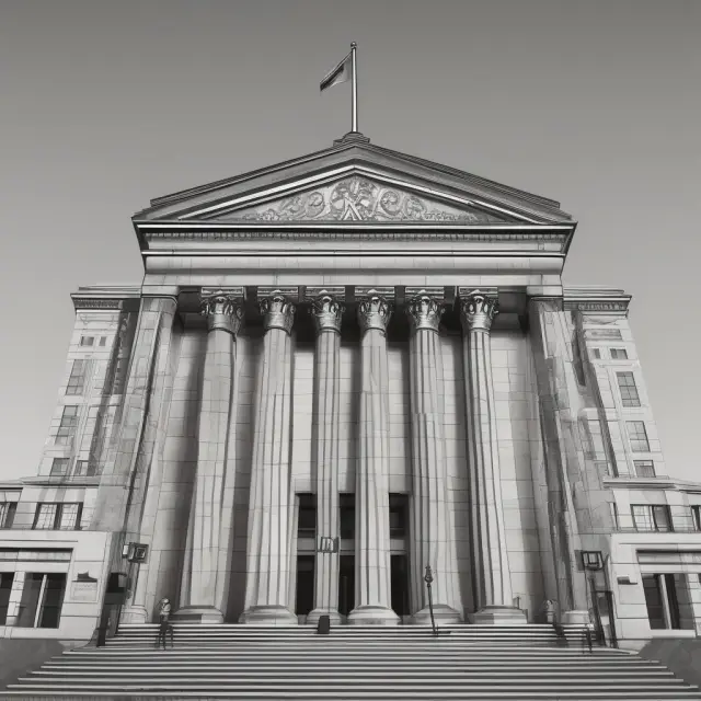 A fortified financial institution tower with regulatory shields and best practices securing access to a mobile banking platform