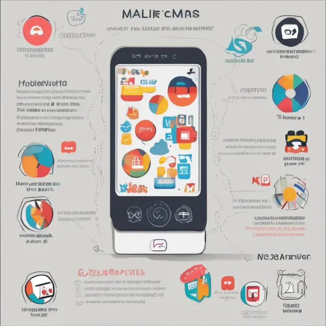 An image depicting a mobile phone screen displaying video content, social media, and a targeted advertisement