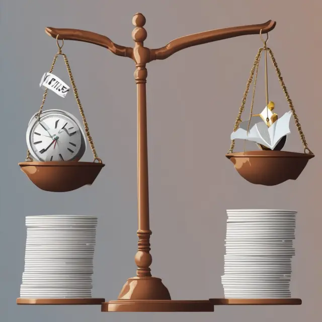 An image of a large scale with short-term resources (coins) on one side and long-term assets (bars) on the other, illustrating modified accrual accounting for government entities.