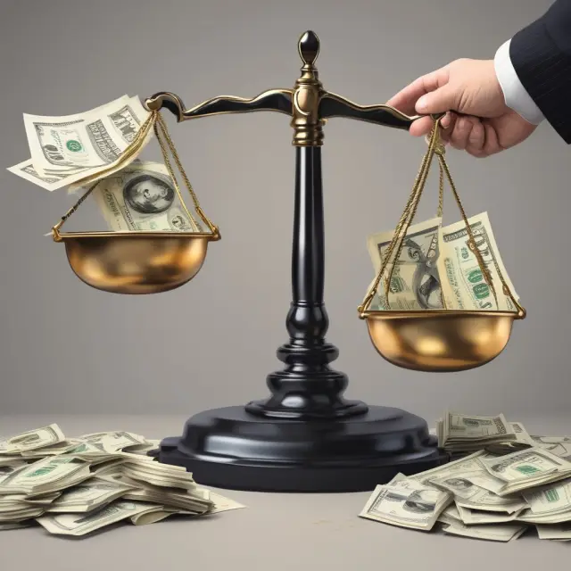 Golden scales tipping between hybrid, accrual, and direct method cash flow reporting. Modified accrual accounting represented by a golden scale in the balance.