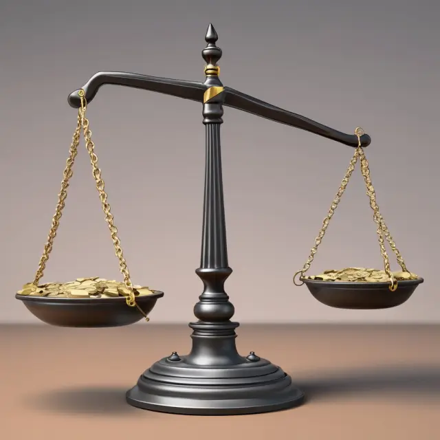 A scale with benefits (left) balanced against drawbacks (right) for a Modified Endowment Contract