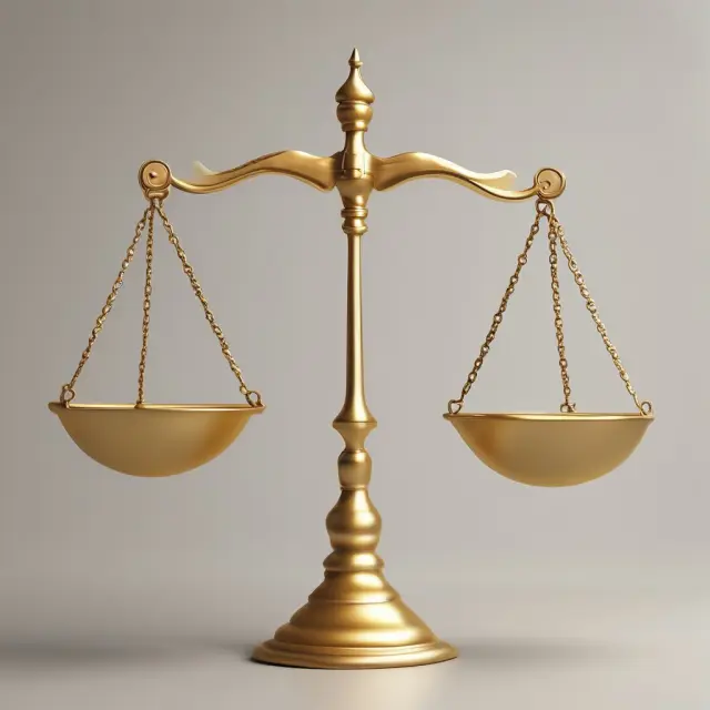 Tenant and landlord figures on a golden scale, illustrating the balance in financial responsibilities under a modified gross lease.