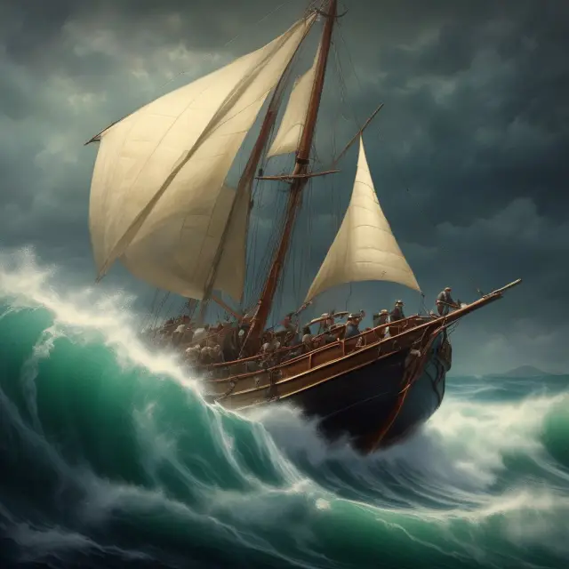A bond investor in a boat faces changing yields while steering with maturity and adjusting the coupon sail, representing modified duration.