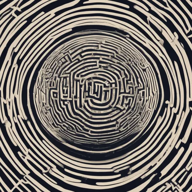 Crystal ball displaying intricate patterns representing criminal M.O.