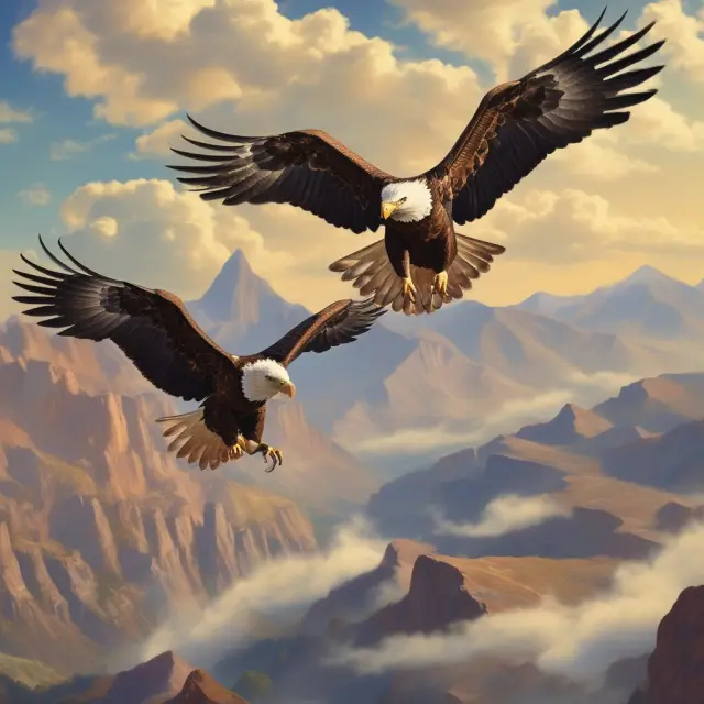 Richard Driehaus, AQR Capital Management (bulls), and Two Sigma (eagles) representing innovative momentum investing strategies that impact financial markets.
