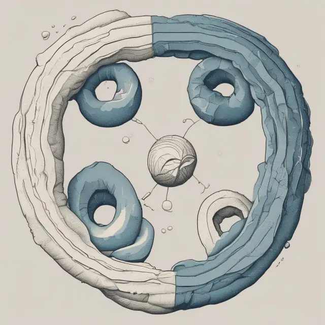 Three interlinked toroids symbolizing M0 (coins & reserves), M1 (checkable deposits), and M2 (broader money) aggregates, illustrating their interconnectedness in the economy