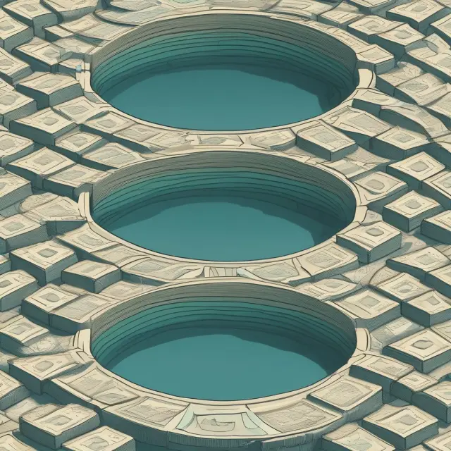 Visualization of the monetary base as two connected pools: Physical Currency and Bank Reserves.