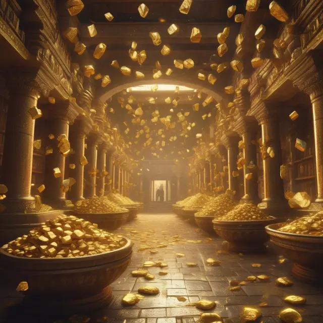 A vibrant marketplace bustling with digital gold nuggets representing user data being sold to advertisers and investors.