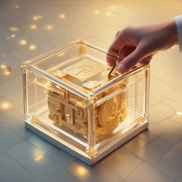 Image of a golden key unlocking a transparent puzzle box, symbolizing the ethical dilemma of balancing user data monetization and individual privacy