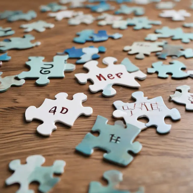 Three puzzle pieces for money market funds, savings accounts, and CDs on a table, symbolizing diverse short-term investment choices.