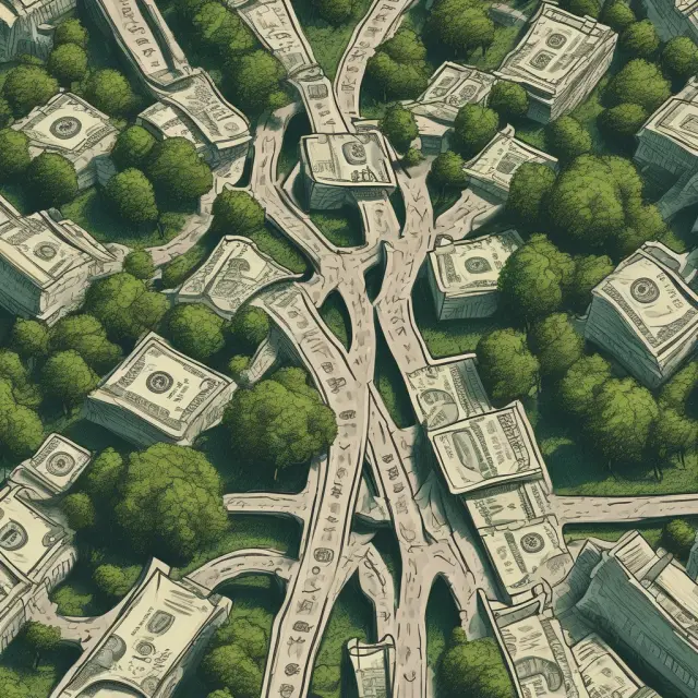 An image of a blooming money market fund garden, where interest rates are the sun providing light and nutrients for capital appreciation growth