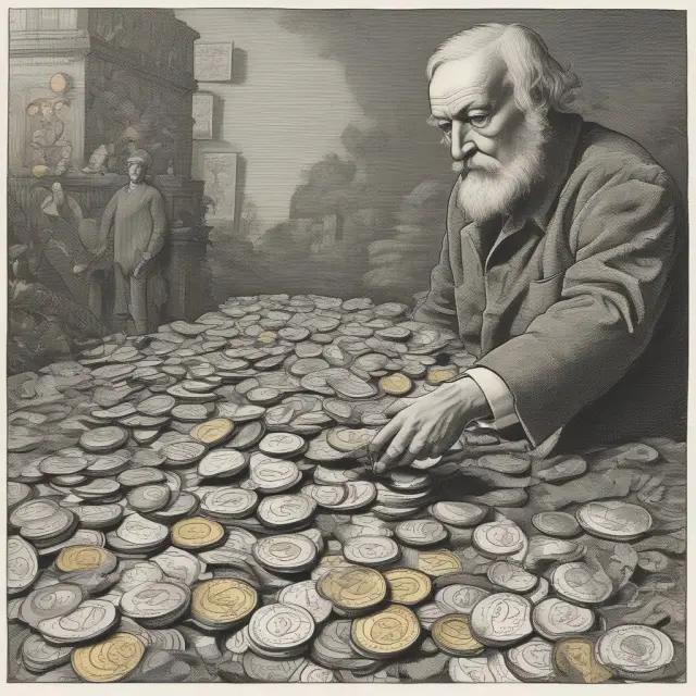 Irving Fisher and John Maynard Keynes, symbolizing the transmission of money illusion theory from gold to silver