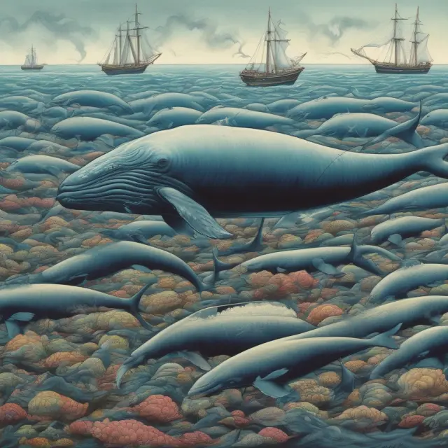 A metaphorical illustration of institutional investors interacting with retail investors in a bustling money market environment filled with treasury bills, mutual funds, and CDs.