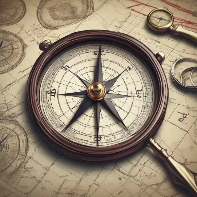 A financial compass directing the way to money market accounts, representing wise financial planning.