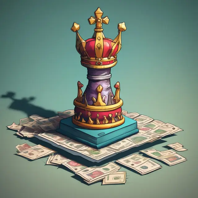 Monopolist sitting on a large scale, symbolizing control and economies of scale in monopolistic markets