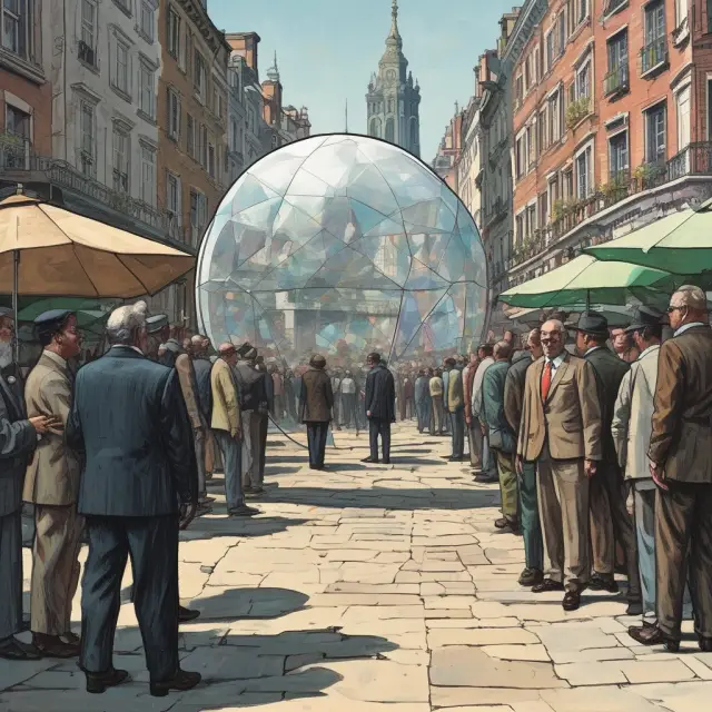 Competition commissioners wielding shields protect fair markets from monopolistic market dominance