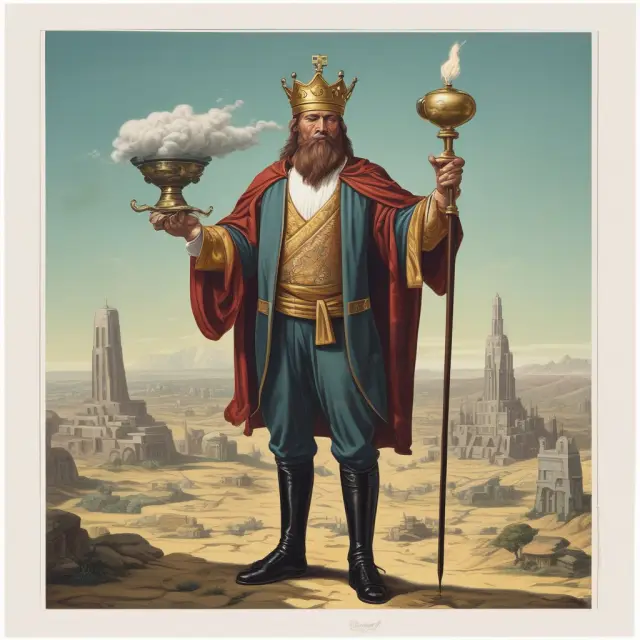 King supervising monopolistic industries, balancing regulation and competition