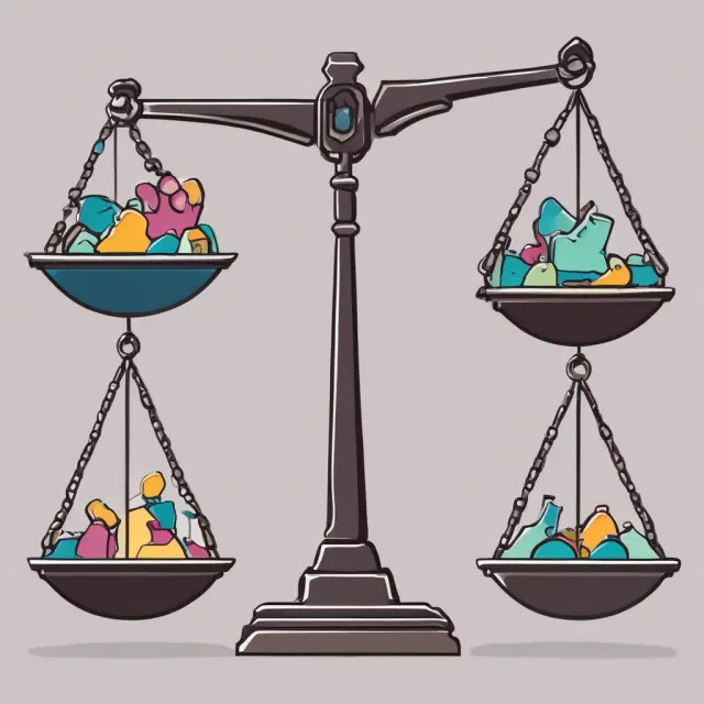 Image of a pair of scales balancing rental benefits and drawbacks