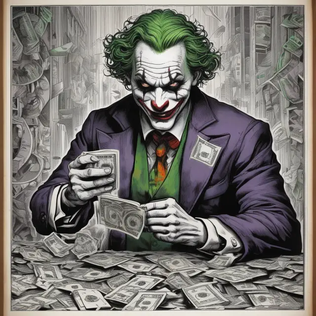 A joker card symbolizes moral hazard in financial transactions, its hidden face revealing unexpected consequences for lenders and insurers alike.