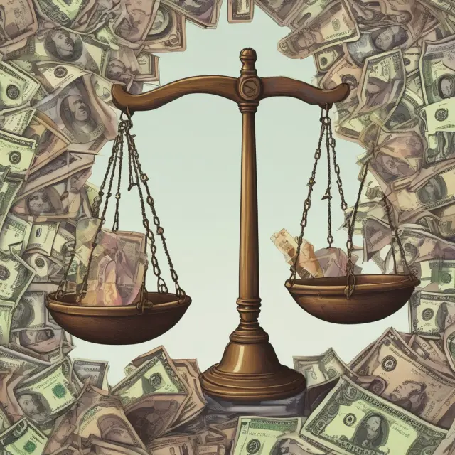 Balance of financial hardships and respite: A scale with one side representing economic distress, the other moratorium relief