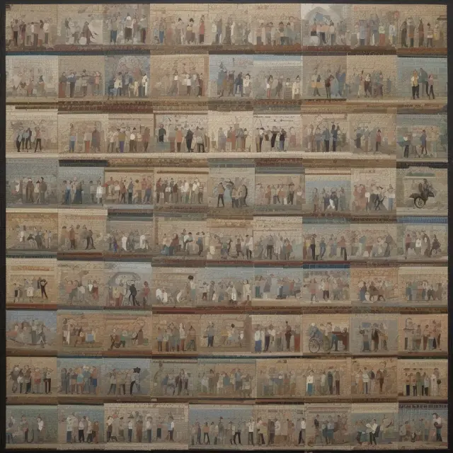 A vibrant mosaic showcasing examples of successful moratoriums: emergency financial freeze, voluntary hiring freeze, bankruptcy law protection, and insurance industry moratoriums