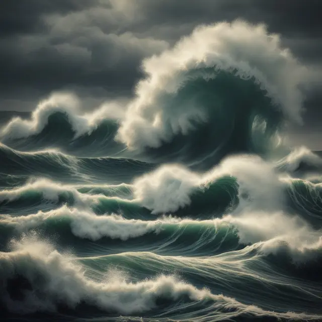 An image of a tranquil island in the midst of turbulent waters representing companies and their controversies, with Morningstar