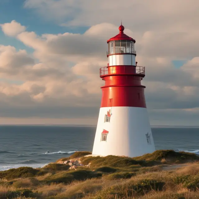 Lighthouse symbolizing Morningstar Sustainability Ratings, guiding investors towards socially responsible funds