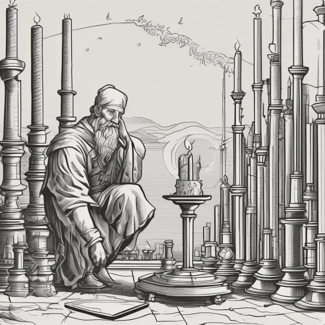 Morning star pattern emerging in a sea of candlesticks, with a trader observing volume trends to confirm bullish reversal