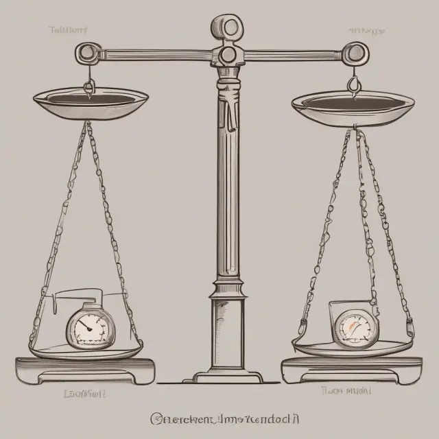 Balanced scales represent two life tables: Period and Cohort, reflecting actuarial choices for short-term trend or long-term demographic insights