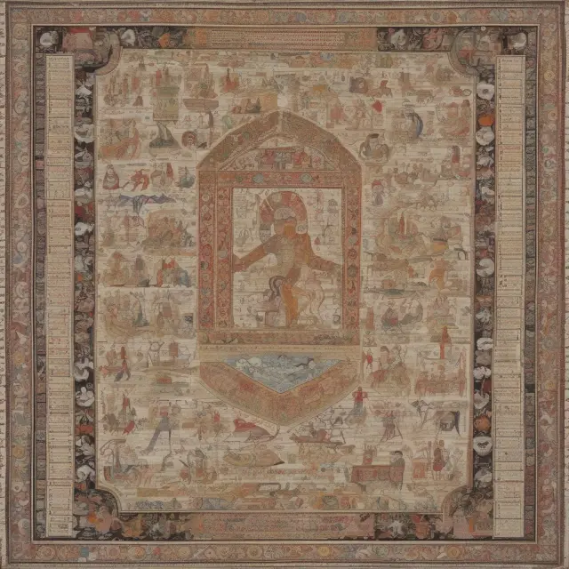 A cohort life table as a woven tapestry, illustrating individual probabilities of death and life expectancy across age groups