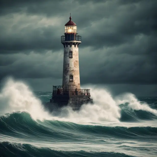Lighthouse symbolizing stability amidst varying mortgage rates