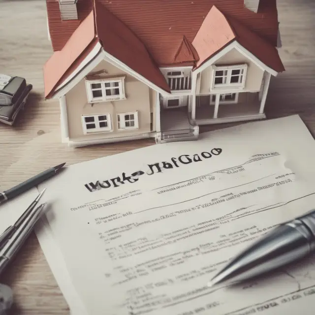 A house with milestones representing each stage in the mortgage application process, from pre-approval to closing.