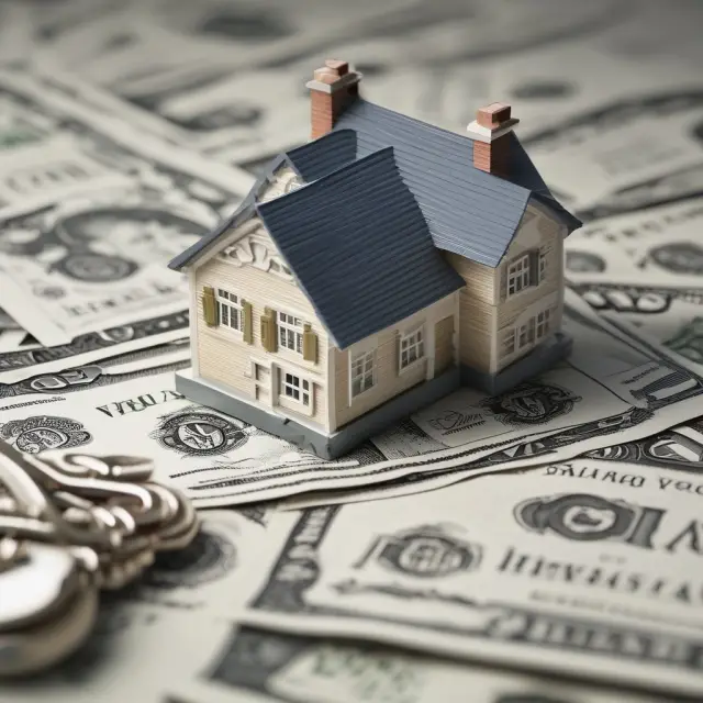 Shield representing mortgage bonds supported by real estate assets and offering income to investors