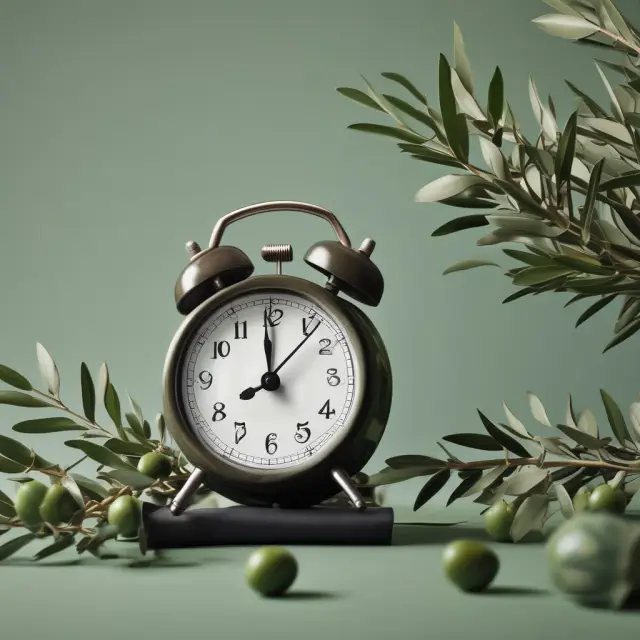 Clock symbolizing mortgage deadlines with extending olive branches for extensions